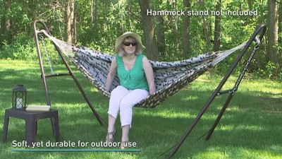 Retro Waves Polyester and Cotton Double Hammock for Two