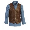Gioberti Men's 5 Button Faux Leather Vest - 3 of 4