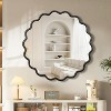 Solid Wood Wavy Mirror, Vanity Mirror Wall Decor, Modern Mirror for Bathroom, Bedroom, Living Room - ModernLuxe - 2 of 4