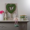 Northlight Lighted Floral Gnome Figure with Knitted Hat - 17" - Green and Cream - 2 of 4