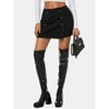 EXLURA Womens Button Bodycon Mini Skirt Sexy Night Club High Waist Elastic Y2K Fall Winter Plaid Skirts - 3 of 4