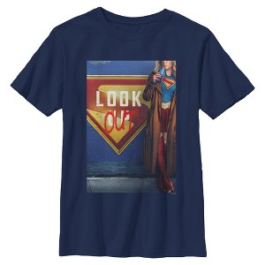 Boys Supergirl Official Look Out Poster T Shirt - 1 of 4