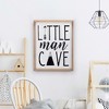 Northlight 18" White and Black Wooden Framed "Little Man Cave" Metal Sign Wall Decor - 2 of 4