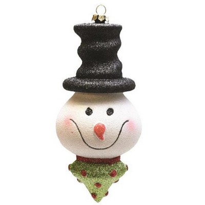 Northlight 5.5" Merry & Bright Whimsical Snowman Head with Festive Top Hat Shatterproof Christmas Ornament
