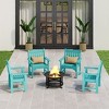 WestinTrends Outdoor Patio HDPE Adirondack Dining Arm Chairs (Set of 4) - 2 of 4