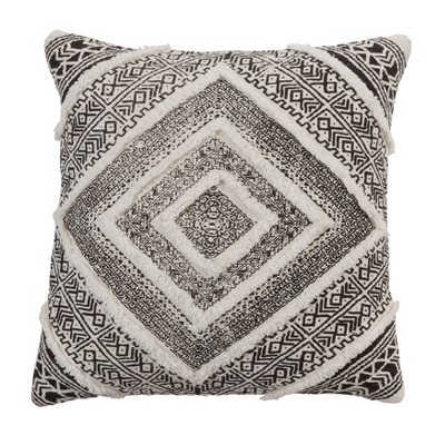 Saro Lifestyle Embellished Diamond Poly-Filled Throw Pillow