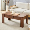 Chic Crate - Functional MDF Coffee Table with Password Lock, Secure Storage for Firearms and Wine, 39.3*21.6*16.6 Inches - 2 of 4