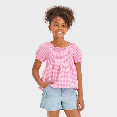 Girls' Short Sleeve Eyelet T-shirt - Cat & Jack™ White Xl : Target