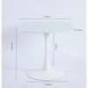 Uniquely Designed Dining Table with Metal Round Base - ModernLuxe - 3 of 4
