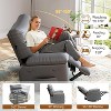 360° Rocker Recliner Chair with Side Pocket, Electric Recliner Chair PU Leather ,Plush Lounge Chair for Living Room, Bedroom - 3 of 4