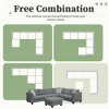 YOOCOZZ Upholstered Sectional Sofa with Removable Ottoman and Wide Cushions - 4 of 4
