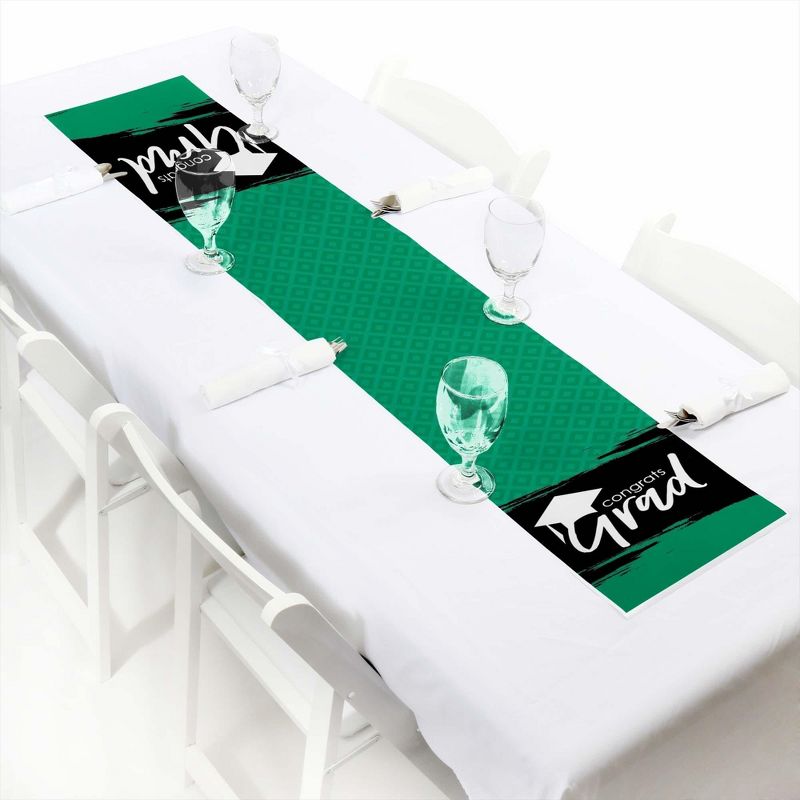 Big Dot of Happiness Green Grad - Best is Yet to Come - Petite Green Graduation Party Paper Table Runner - 12 x 60 inches, 1 of 5