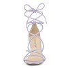 Allegra K Women's Back to College Strappy Straps Lace Up Chunky Heel Sandals - 3 of 4