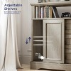 Storage Cabinet with Drawers and Adjustable Shelves, Small Floor Storage Cupboard, Grey - 4 of 4