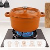 SEVOBAL Pots and Pans 6 Quart Enameled Dutch Oven Pot Cast Iron Dutch Oven for Cooking, Non-stick Enamel Coated Cookware, Orange, 12.99"*11.81"*5.12" - 4 of 4
