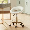 55 Downing Street Briar Gold and White Faux Leather Adjustable Office Chair - 2 of 4