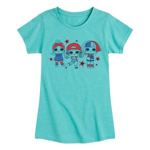 Girls' - LOL Surprise! - Fourth of July Fitted Short Sleeve Graphic T-Shirt - 1 of 4