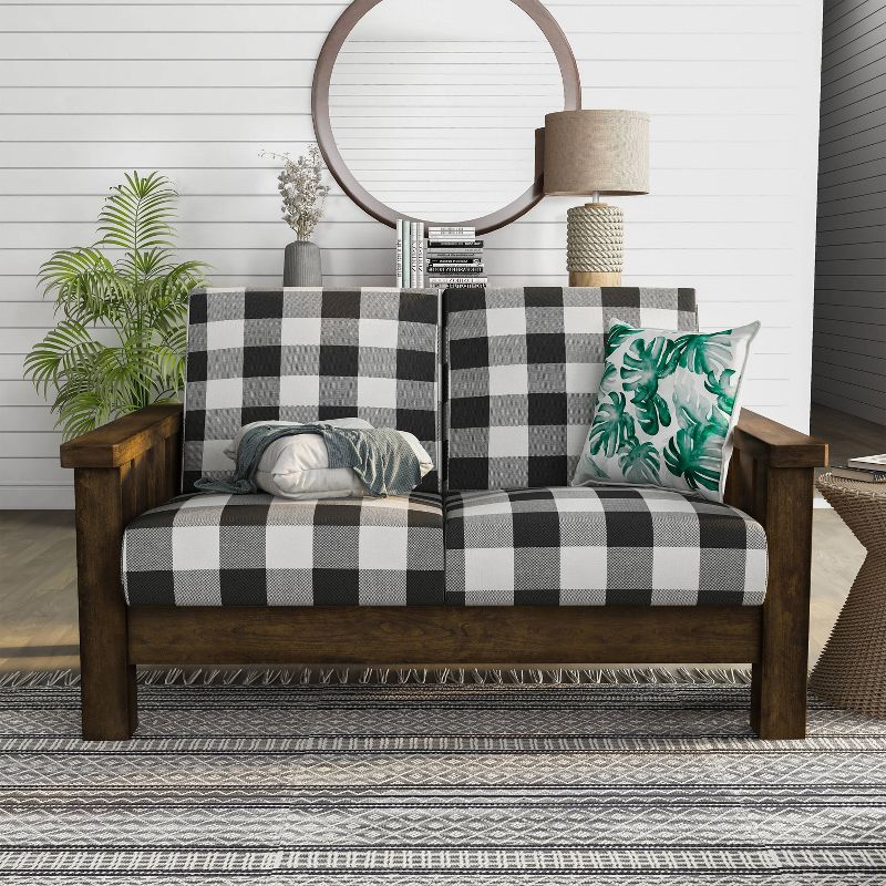 2pc Jovie Gingham Rustic Sofa and Loveseat Set - HOMES: Inside + Out, 4 of 15