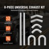 VEVOR Exhaust Kit, 8 Pieces, DIY Universal Galvanized Steel Exhaust Kit with Slip-Fit Joint & Large Exhaust Tube, Rust-Proof Exhaust Pipe - 3 of 4