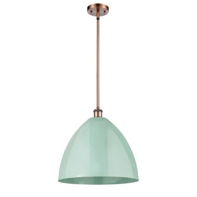 Plymouth Dome - 1 Light Stem Hung Pendant In Industrial Style-16.75 Inches Tall and 16 Inches Wide