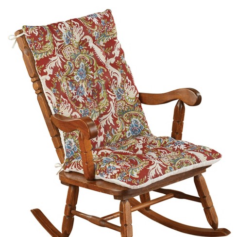 Tapestry Rocking Chair Cushion Set by OakRidge, 2 Piece Set, Floral Design