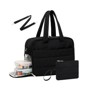 17.3 Inch Laptop Lunch Tote for Women – Insulated Compartment, Built-In Coin Wallet, 3-In-1 Work Purse & Travel Duffle Bag - 1 of 4