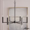 Hunter Fan Sunjai 6-Light Chandelier Ceiling Light Fixture Matte Black - 3 of 4