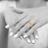 Black Bow Jewelry 6mm 14K White or Yellow Gold Double Milgrain Edge Comfort Fit Band - 4 of 4