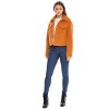 Women's Faux Fur Teddy Jean Jacket - SEBBY - image 4 of 4