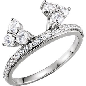 Pompeii3 1/3CT Diamond Ring Wrap Style Wedding Ring 14K White Gold - 1 of 3