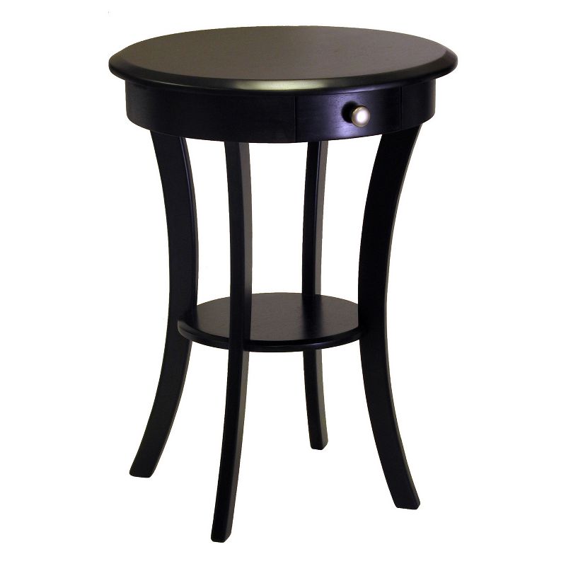 Sasha Round Accent Table - Black - Winsome, 1 of 7