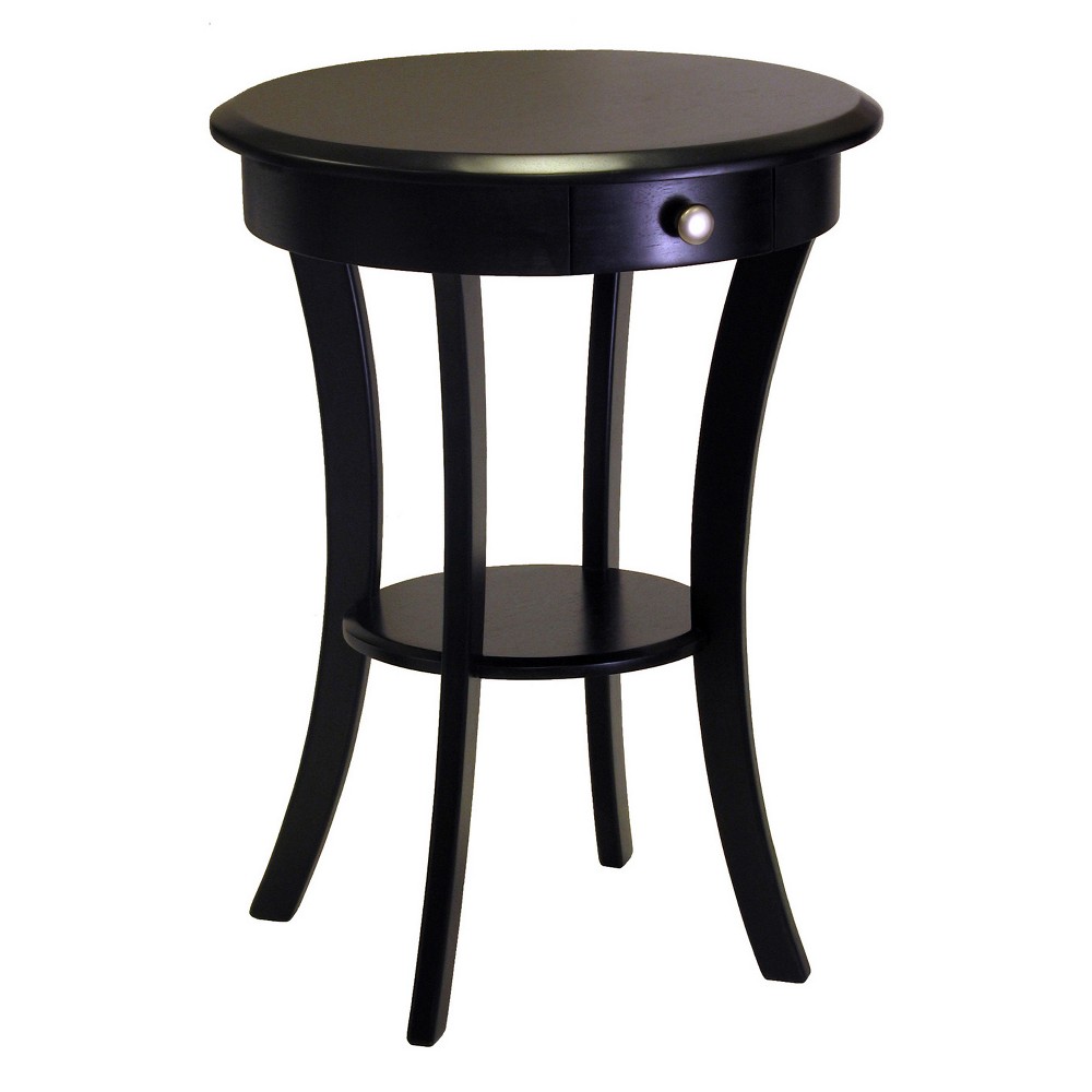Photos - Coffee Table Sasha Round Accent Table - Black - Winsome