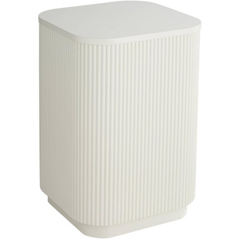 Studio 55D Murphy 16" Wide White Pleated Side Table - image 1 of 4