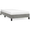vidaXL Bed Frame Light Gray 39.4 in.x74.8 in. Twin Velvet - 2 of 4