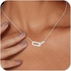 HTUTWOO Diamond Pendant Necklace for Women, Dainty Simple Gold Necklace 18k Gold Plated Paperclip Choker Necklaces Jewelry Gifts for Women Trendy - 4 of 4