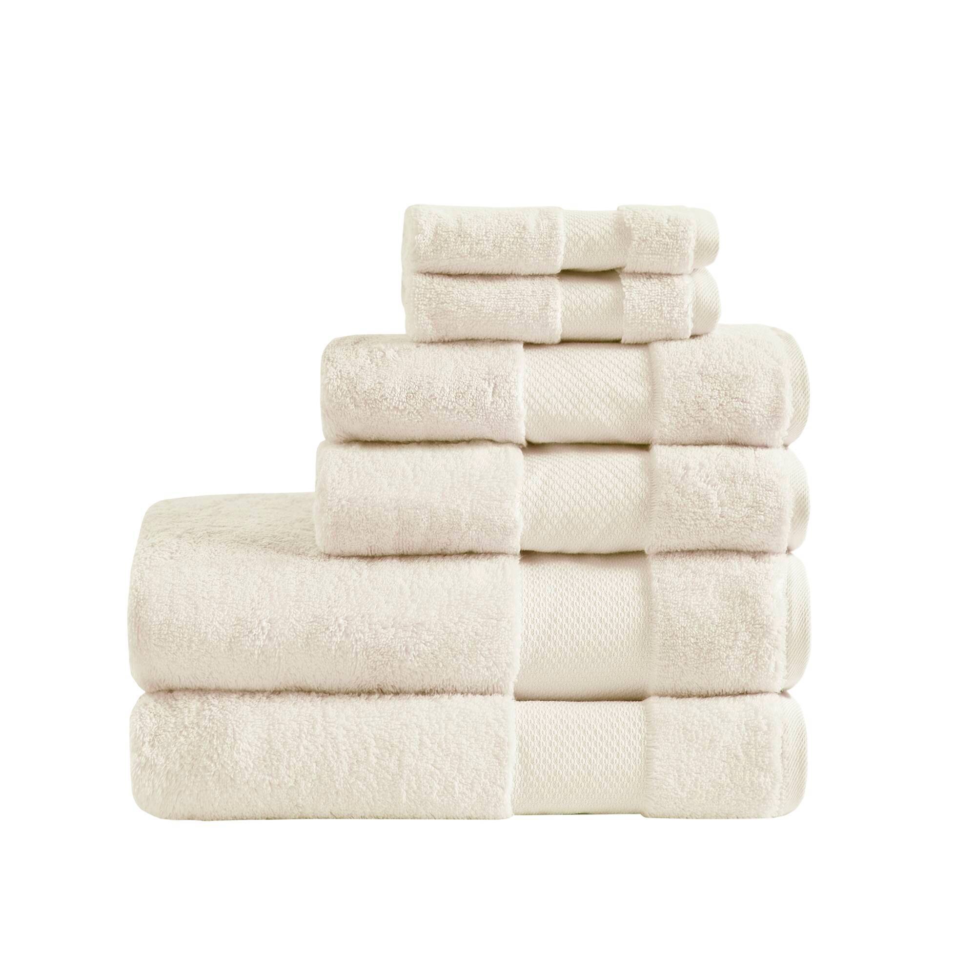 Madison Park 6pc Bath Towel Set Natural: : Microfiber, Machine Washable, Non-Slip Backing