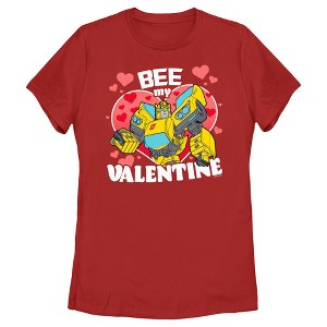 Women's Transformers Bumblebee Bee My Valentine T-Shirt - 1 of 4