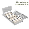 HYLEORY Queen Storage Bed Frame with 4 Drawers & Headboard, Upholstered Platform Bed Frame - 3 of 4