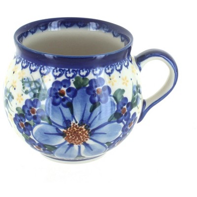 Blue Rose Polish Pottery Daisy Surprise Bubble Mug