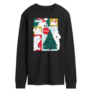 Men's - Coca-Cola - Christmas Tree Polar Bears Long Sleeve Graphic T-Shirt - 1 of 4