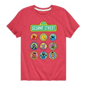 Boys' - Sesame Street - Sesame Street Character Grid Short Sleeve Graphic T-Shirt - 1 of 4