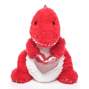 Bearington T-Riffic The Love Dinosaur Valentine's Day Plush, 12 Inches Red Stuffed Animal with Soft Fur - 1 of 4