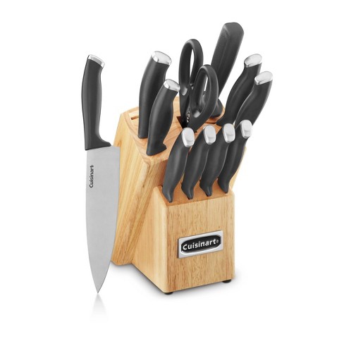 Cuisinart Classic 8pc Colored Stainless Steel Cutlery Set With Acrylic Block  Black - C77-8pmox : Target