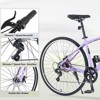 INFURNIC Bicycles Shimano 7 Speed Hybrid Road Bike with Double Disc Brakes for Men and Women City Riding, Purple, 64.57"*25.19"*37.79" - 2 of 4