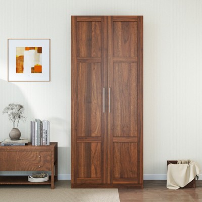 SKRAN High wardrobe and kitchen cabinet with 2 doors and 3 partitions to separate 4 storage spaces