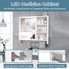 Vynxaria Modern White 32"x28" Wall-Mounted Medicine Cabinet with Mirror and Towel Rail - 4 of 4