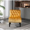 NicBex Modern Ergonomic Accent Chair, Velvet Fabric Recliner Chair with Back and Wood Legs for Living Room, Bedroom - 2 of 4