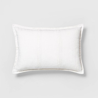 Photo 1 of 14 x 20 Textured Stripe Lumbar Pillow Sour Cream - Hearth  Hand with Magnolia 2Pillows