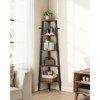 Industrial 5-tier Floor Standing Corner Shelf,Rustic Brown - 2 of 4