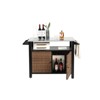VisioGear Large Bar Serving Cart with Storage Cabinet, Wheels and Extended Table Top, Side Handle for Patio Kitchen, Brown, 47.24"*20.08"*33.46" - 4 of 4